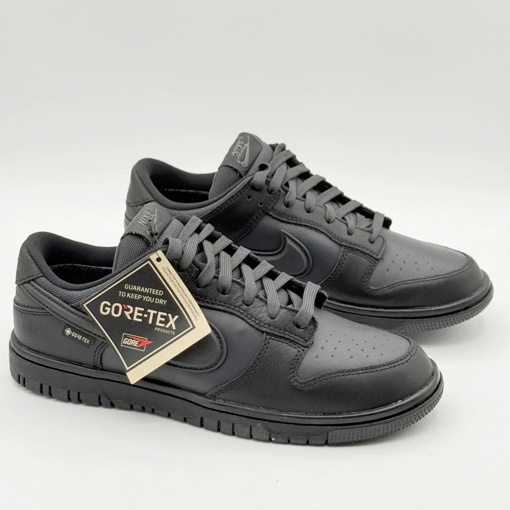 Nike Dunk Low Gtx Gore-Tex Shoes Size 8.5 Mens Black/Off Noir HQ2053-001, NEW